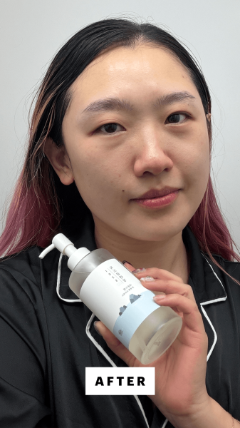 Image may contain Body Part Finger Hand Person Adult Bottle Lotion Face Head Cosmetics and Lipstick